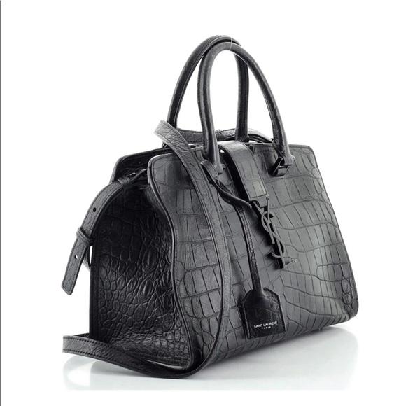 Saint Laurent Crocodile Caba Embossed Leather bag - Picture 3 of 7